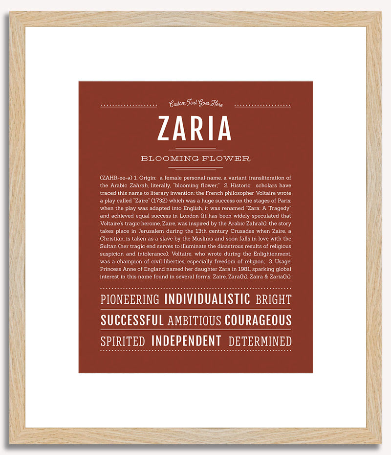 Zaria | Name Art Print