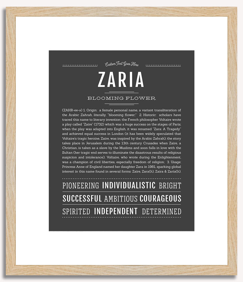 Zaria | Name Art Print