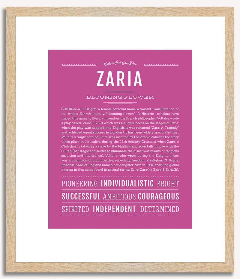 Zaria | Name Art Print