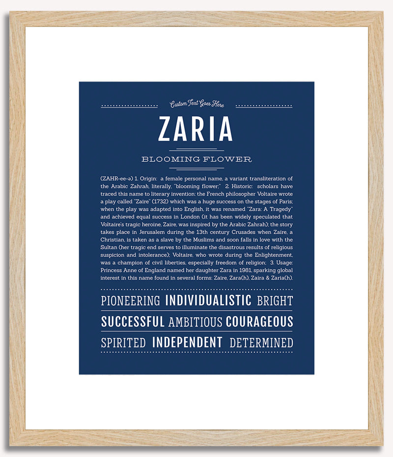 Zaria | Name Art Print