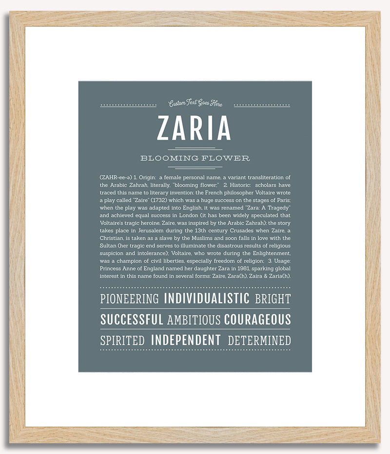 Zaria | Name Art Print