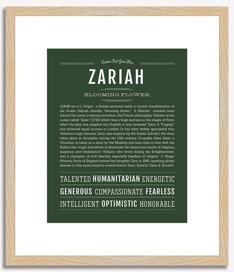 Zariah | Name Art Print