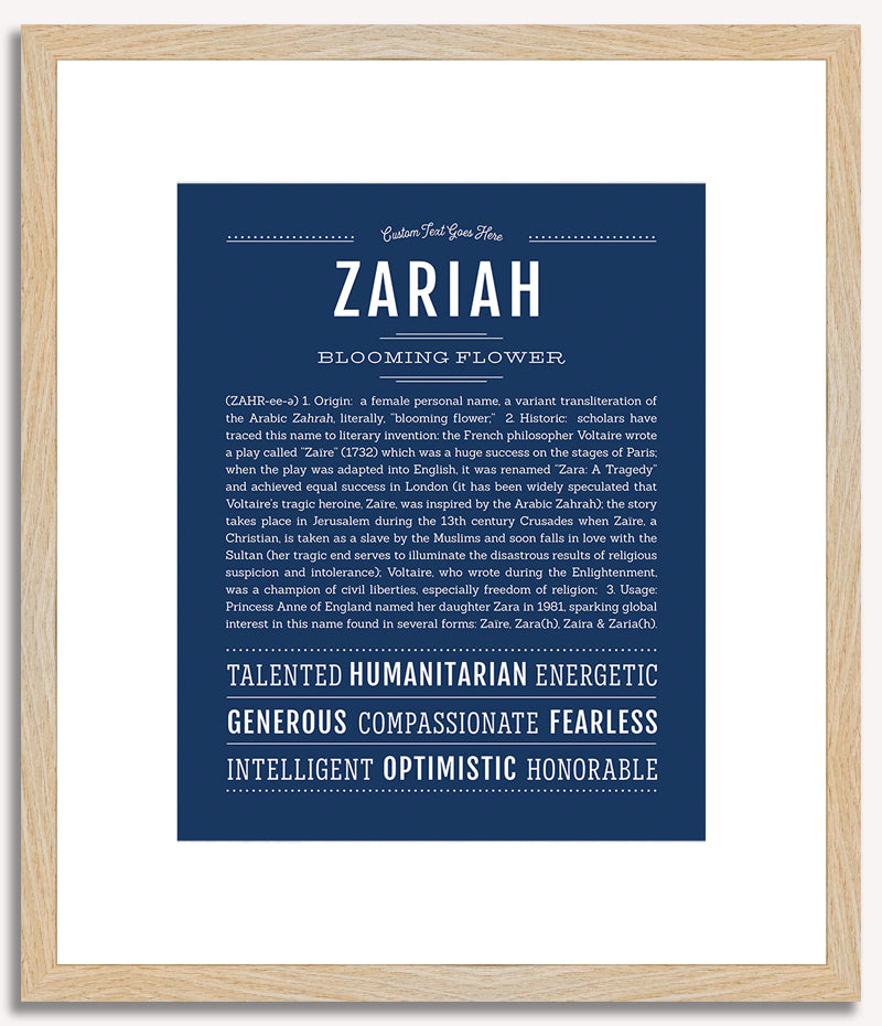 Zariah | Name Art Print