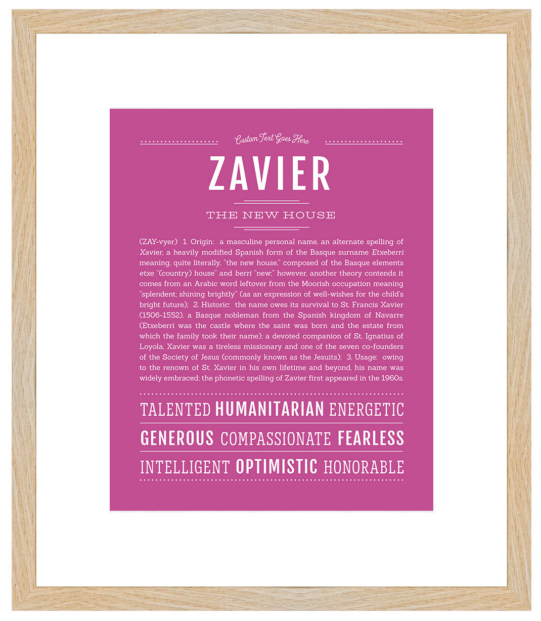 Frame Options | Dark Pink | Maple Frame, Matted