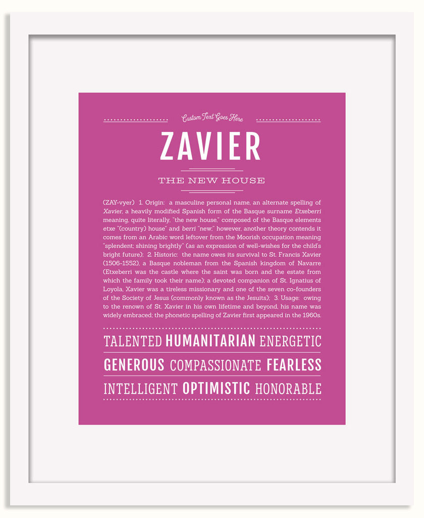 Frame Options | Dark Pink | White Frame, Matted