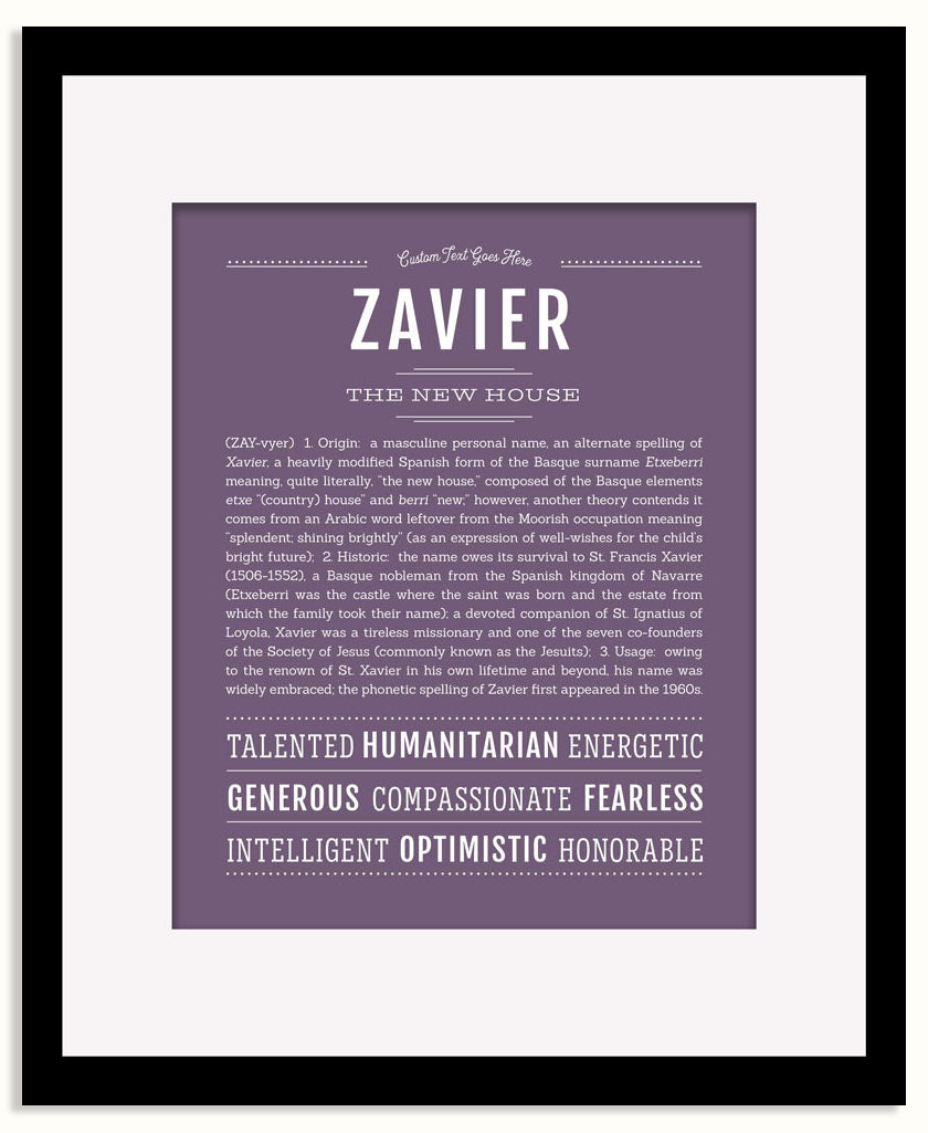 Frame Options | Deep Purple | Black Frame, Matted