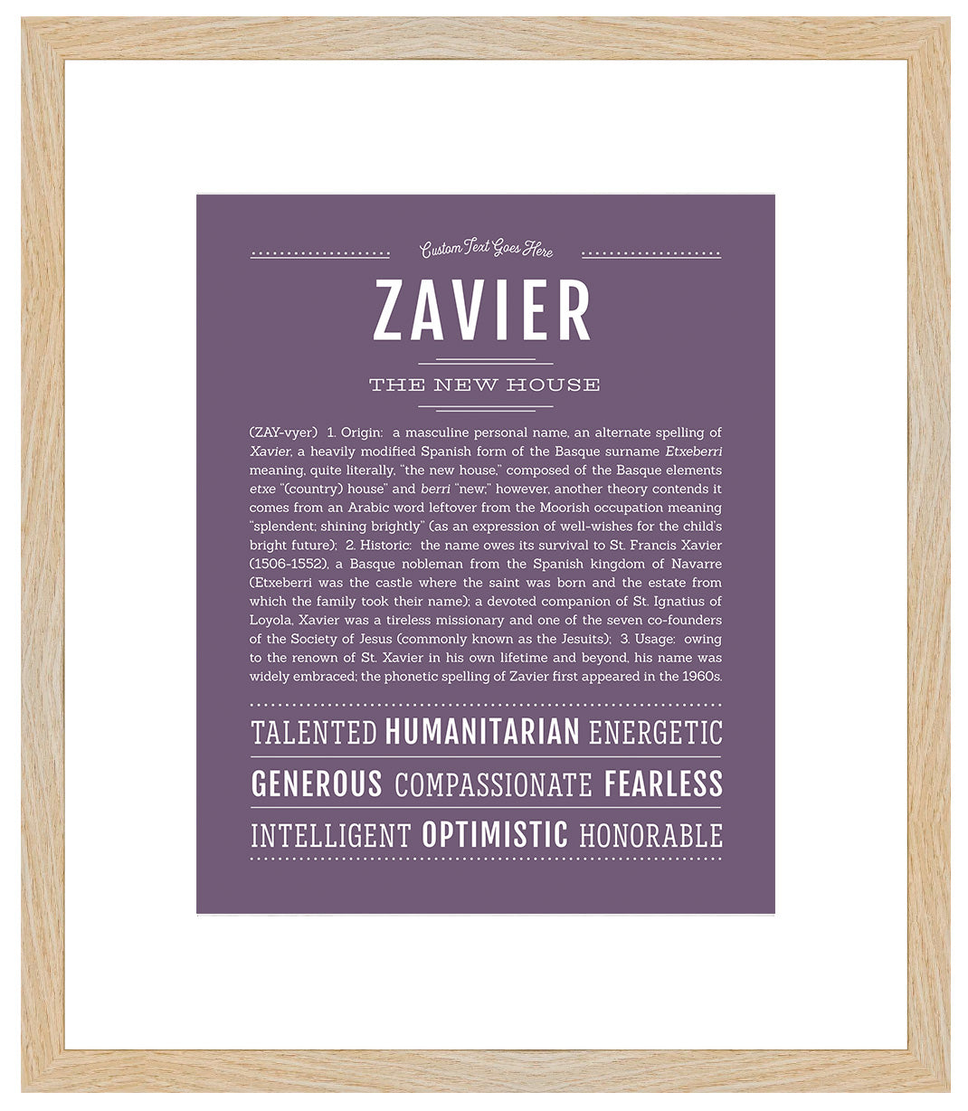 Frame Options | Deep Purple | Maple Frame, Matted
