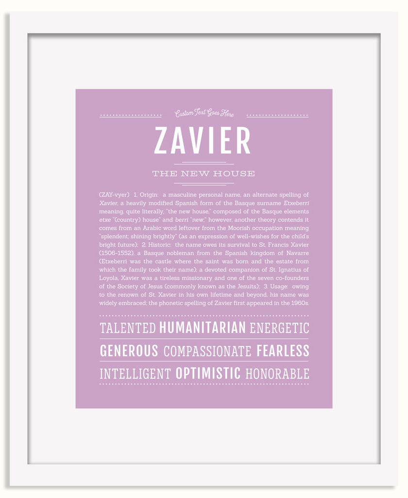 Frame Options | Lilac | White Frame, Matted