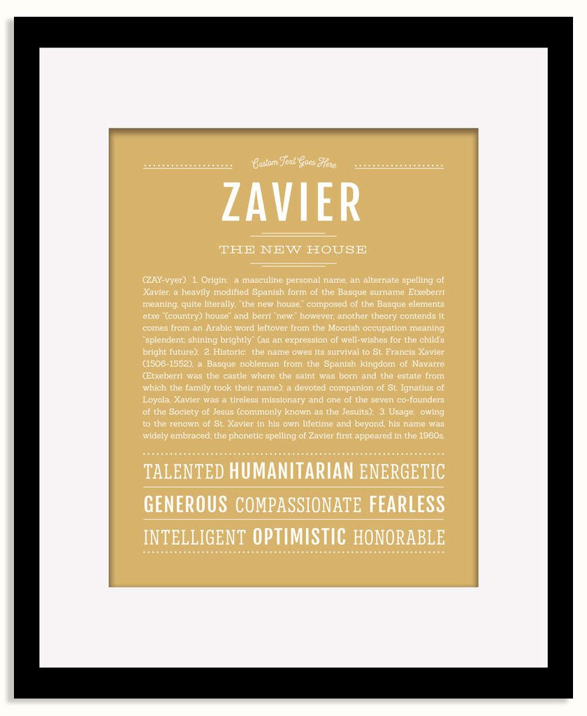 Frame Options | Matte Gold | Black Frame, Matted