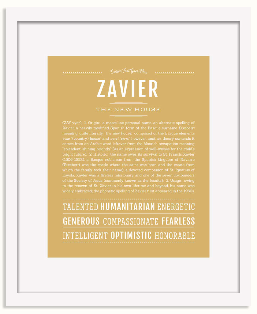 Frame Options | Matte Gold | White Frame, Matted