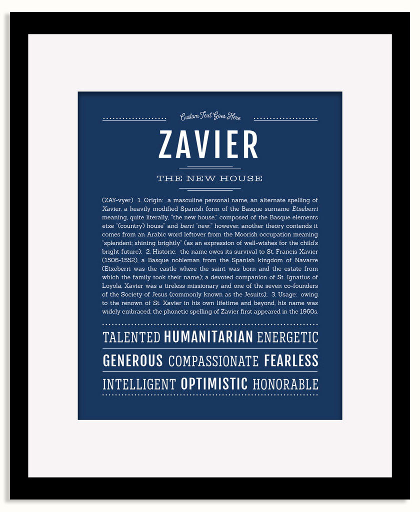 Frame Options | Midnight Blue | Black Frame, Matted