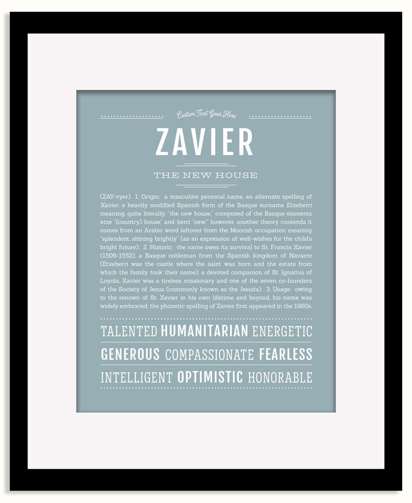 Frame Options | Powder Blue | Black Frame, Matted