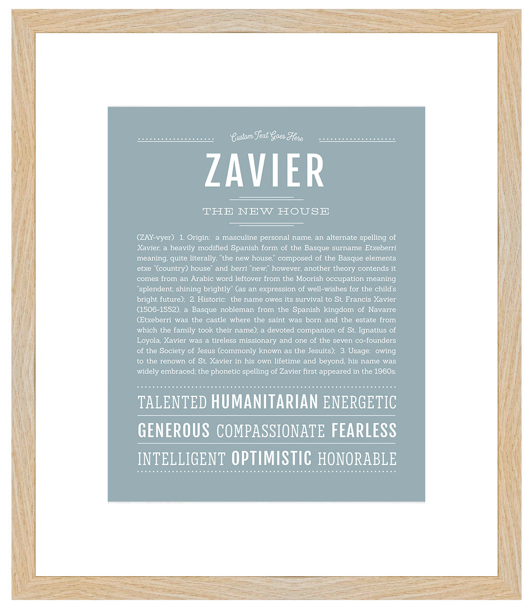 Frame Options | Powder Blue | Maple Frame, Matted