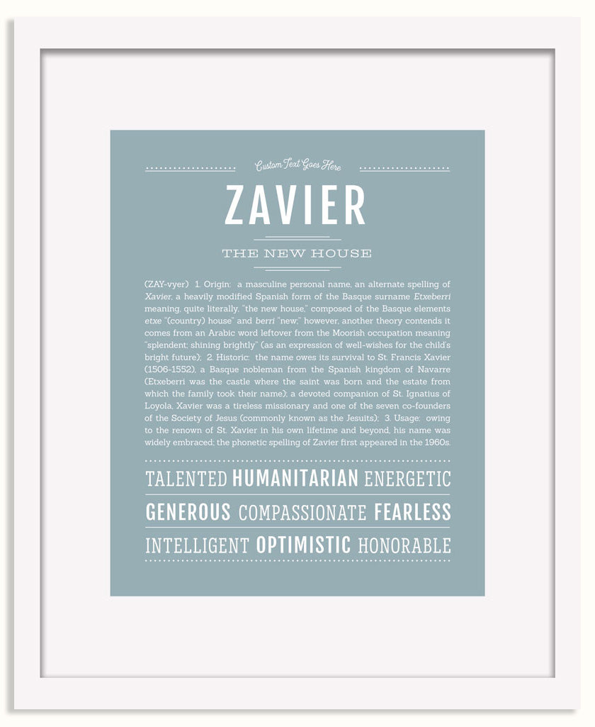 Frame Options | Powder Blue | White Frame, Matted