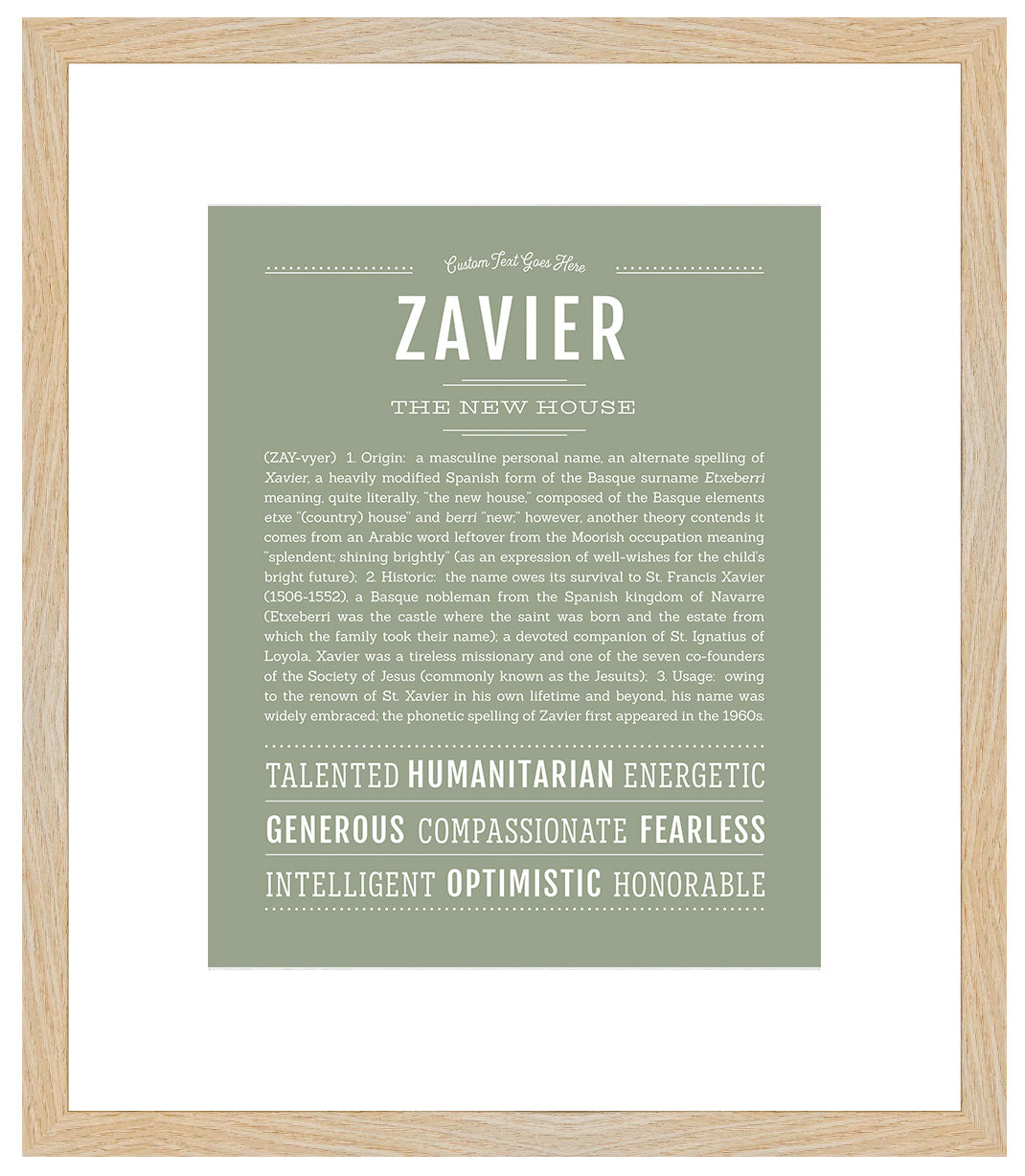 Frame Options | Sage | Maple Frame, Matted
