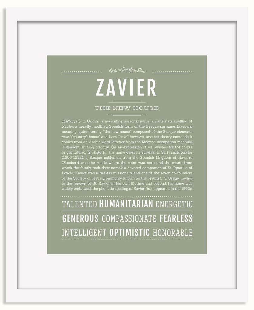 Frame Options | Sage | White Frame, Matted
