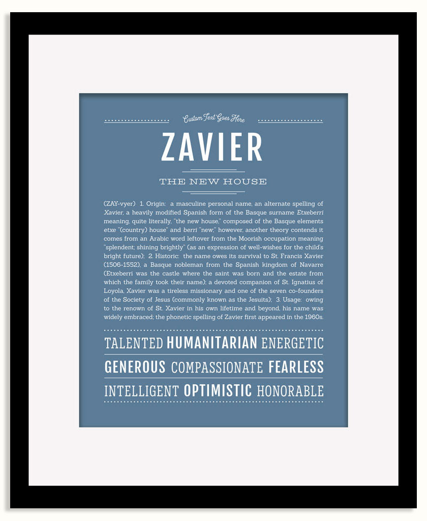 Frame Options | Steele Blue | Black Frame, Matted