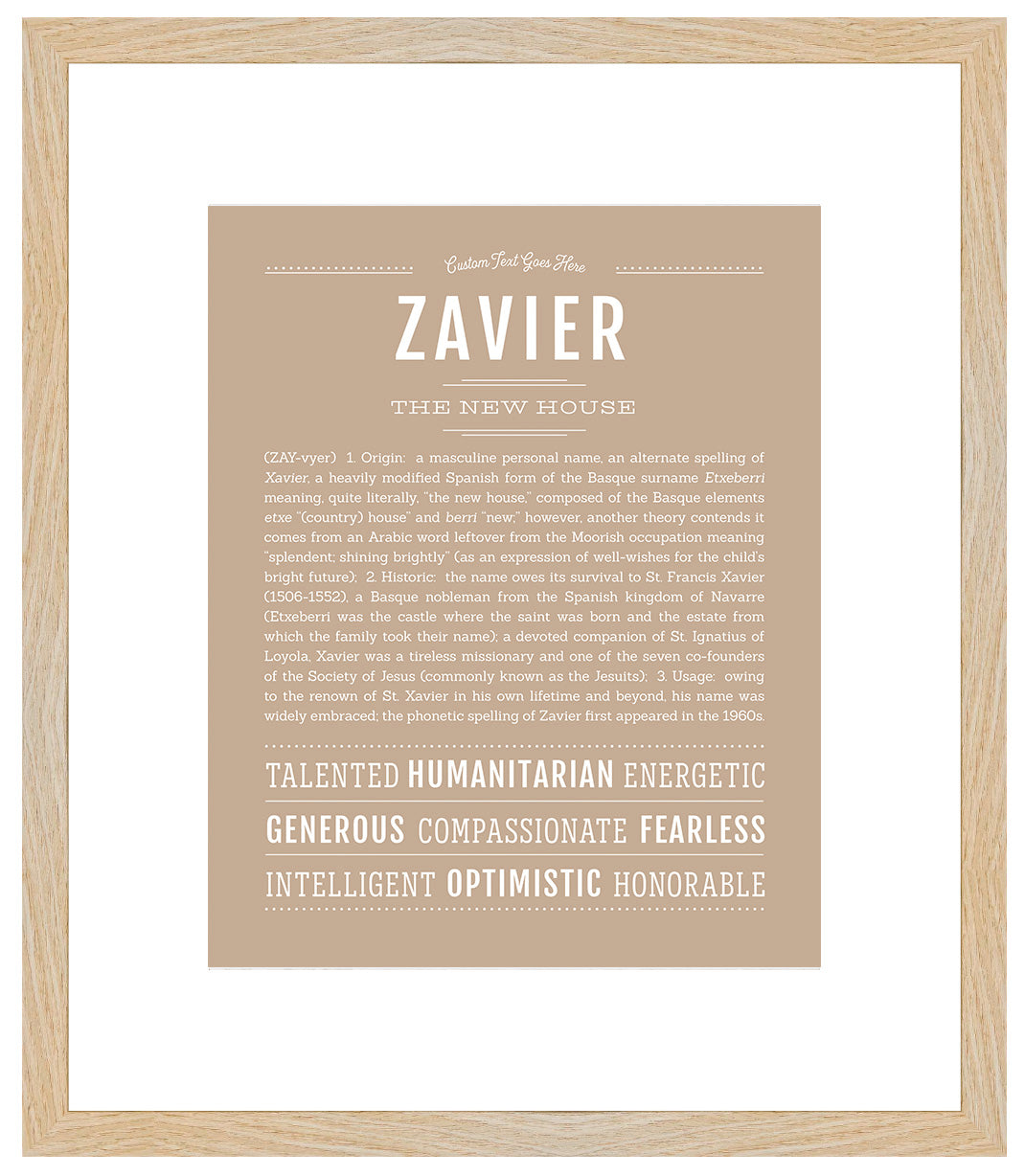 Frame Options | Tan | Maple Frame, Matted