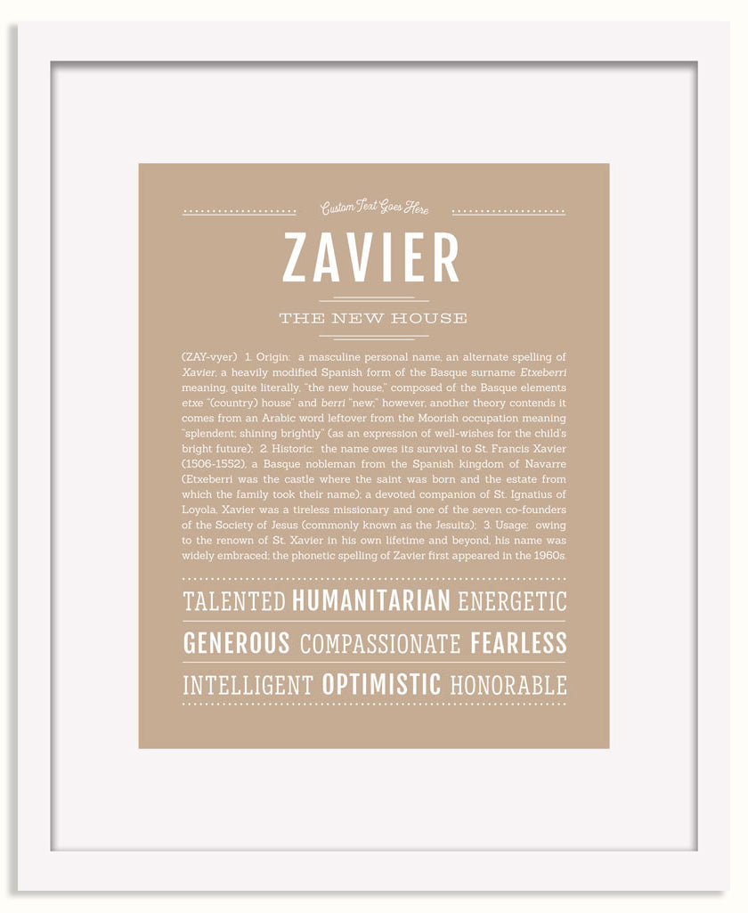 Frame Options | Tan | White Frame, Matted