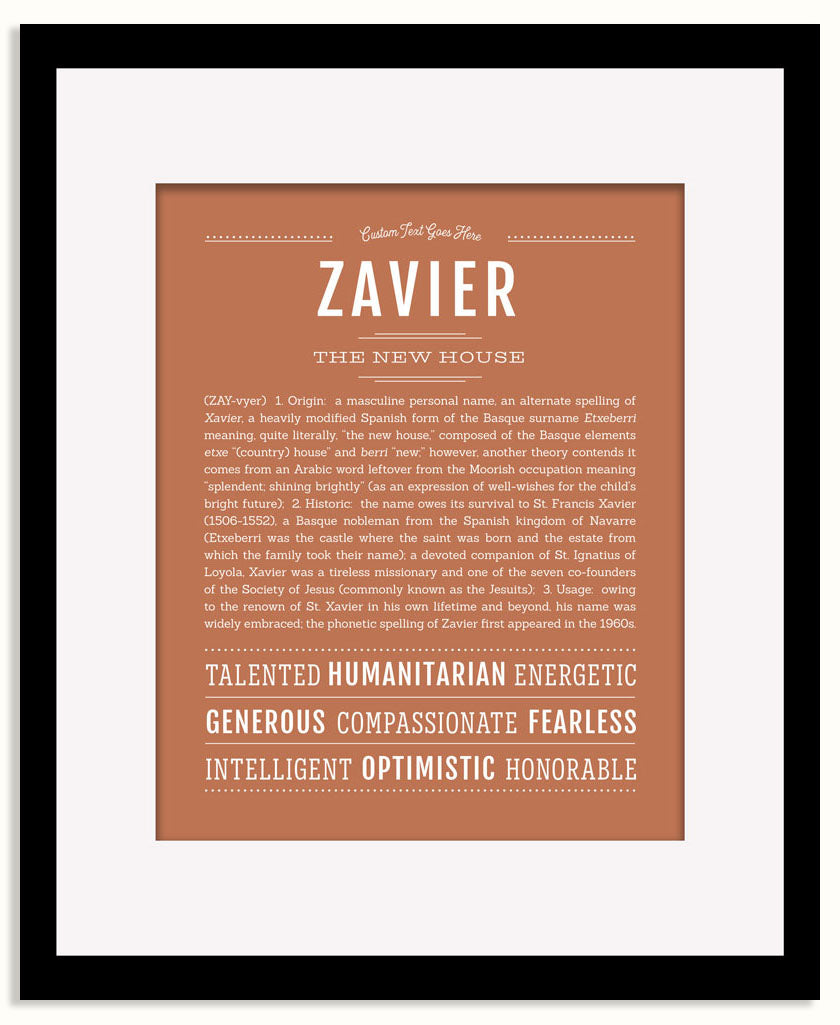 Frame Options | Terra Cotta | Black Frame, Matted