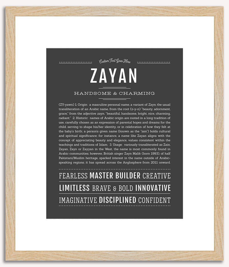 Zayan | Name Art Print