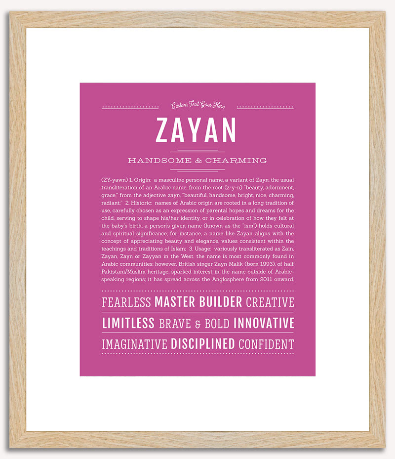 Zayan | Name Art Print