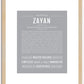 Zayan | Name Art Print