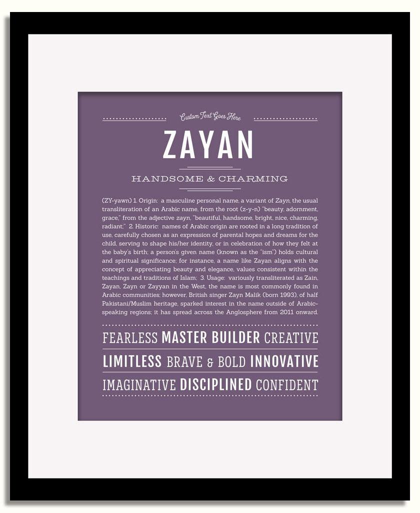 Frame Options | Deep Purple | Black Frame, Matted