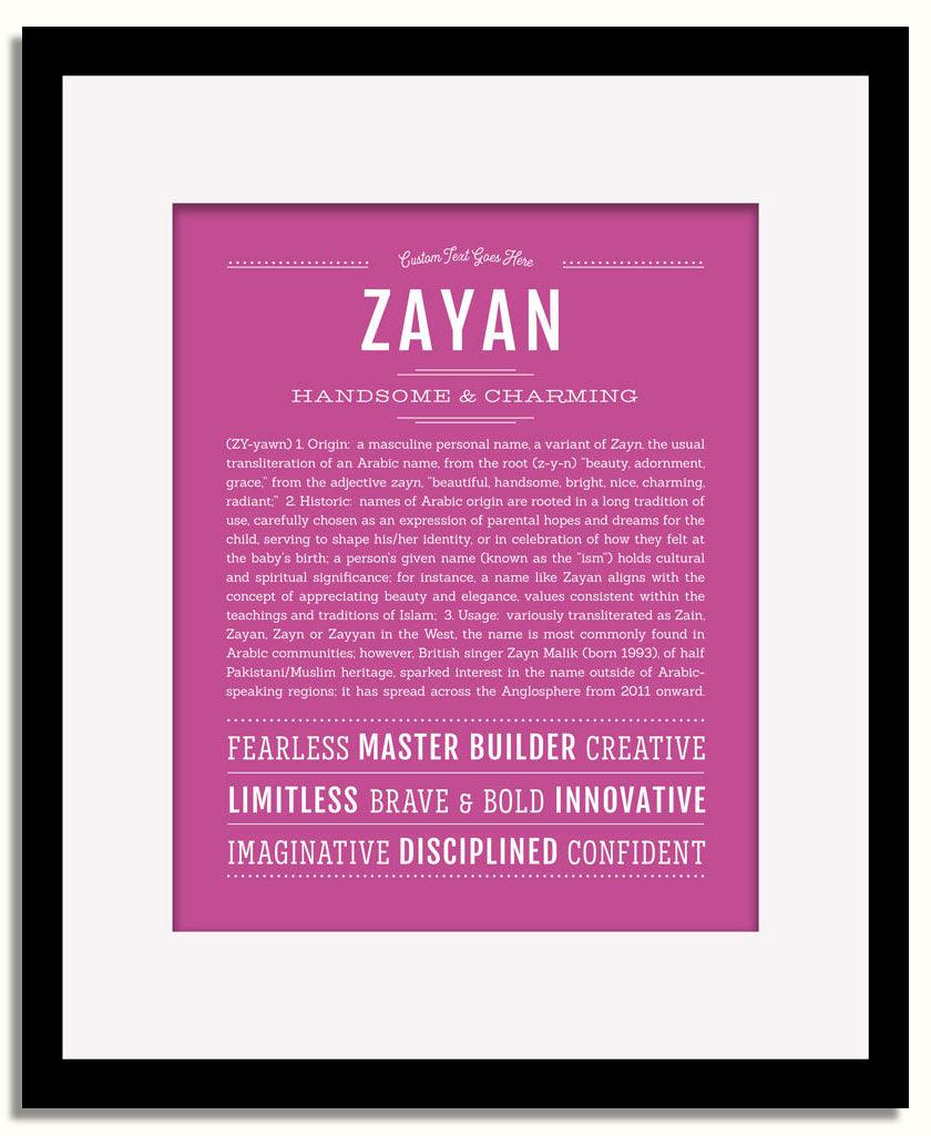 Frame Options | Dark Pink | Black Frame, Matted