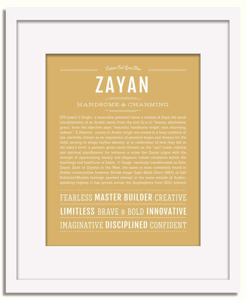 Frame Options | Matte Gold | White Frame, Matted