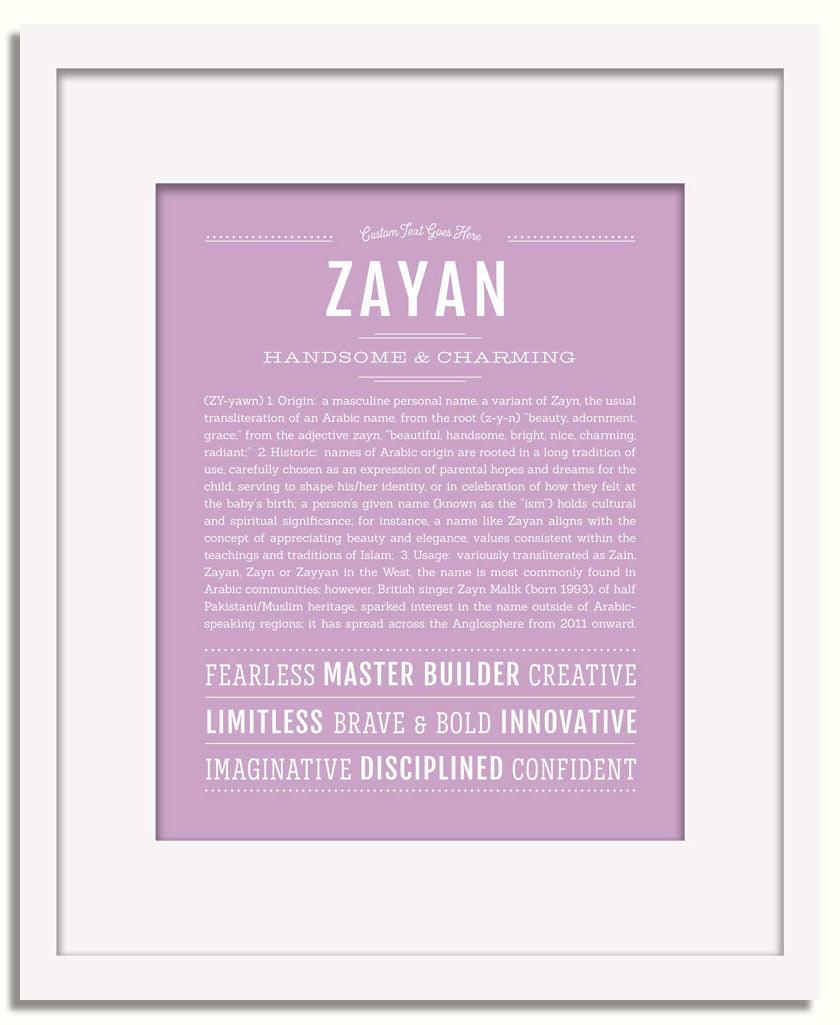 Frame Options | Lilac | White Frame, Matted