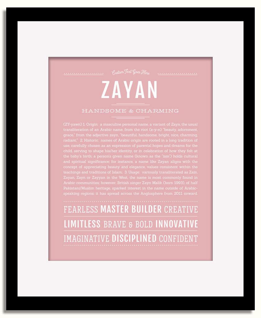 Frame Options | Dusty Rose | Black Frame, Matted