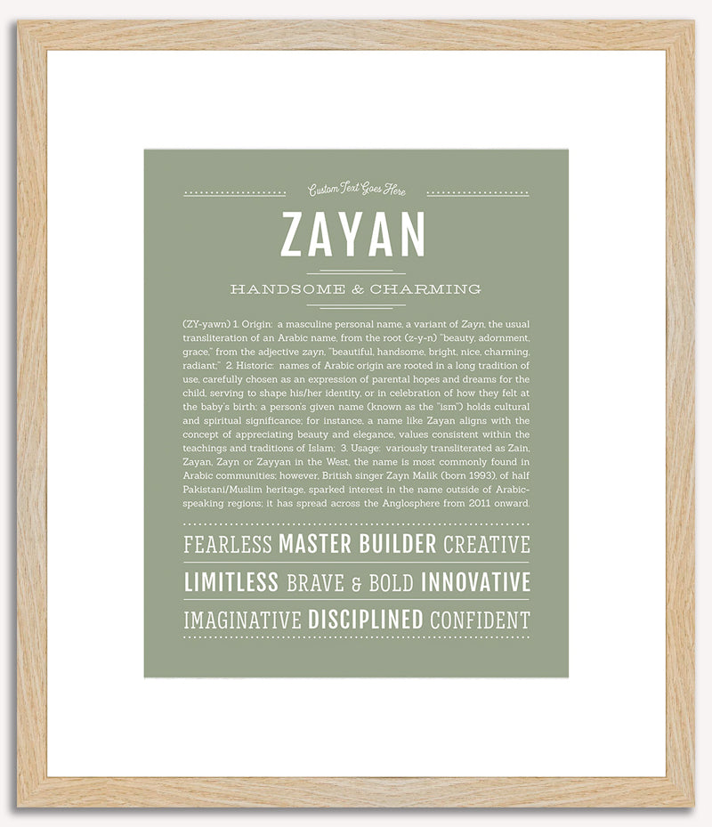 Zayan | Name Art Print