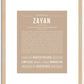 Zayan | Name Art Print