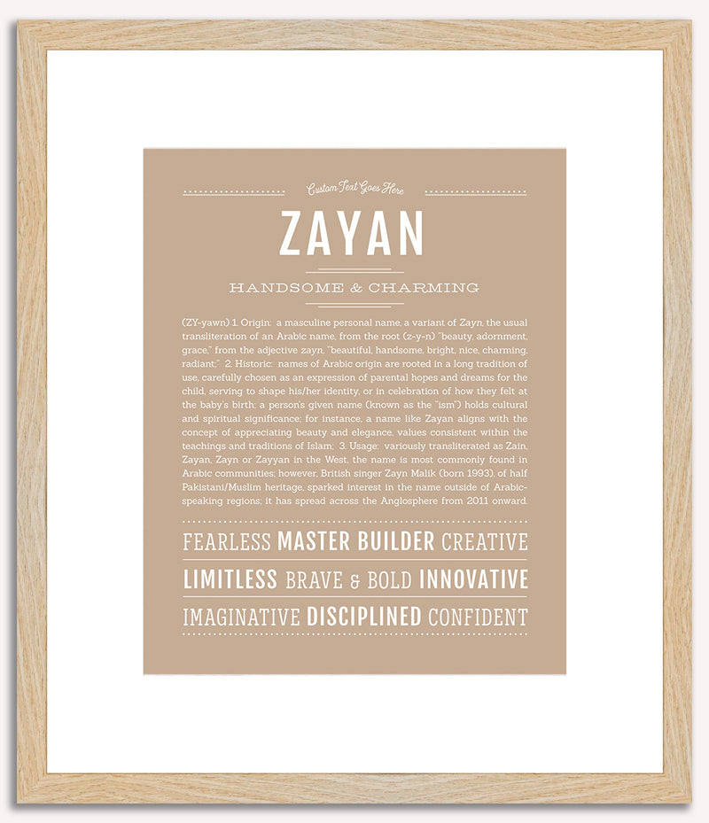 Zayan | Name Art Print