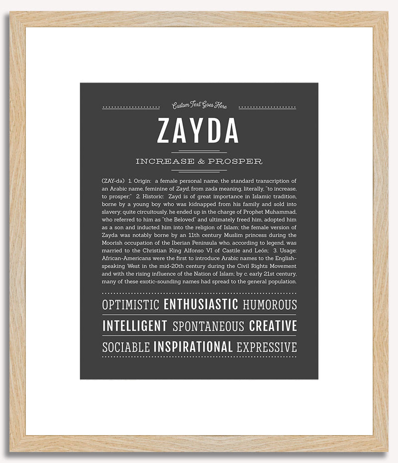 Zayda | Name Art Print