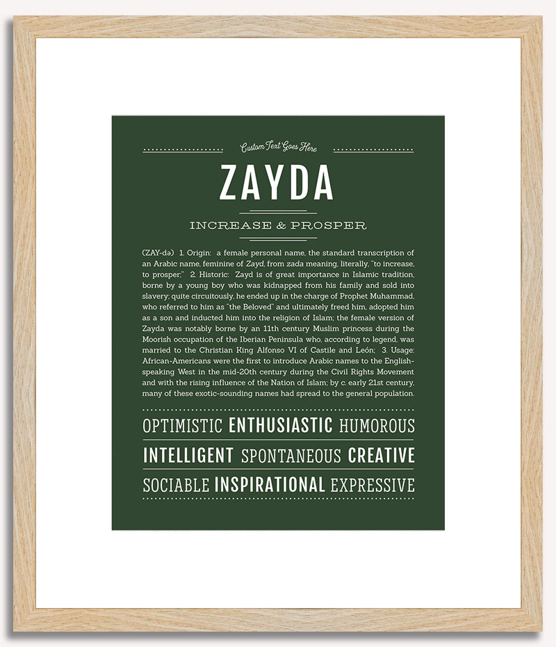 Zayda | Name Art Print