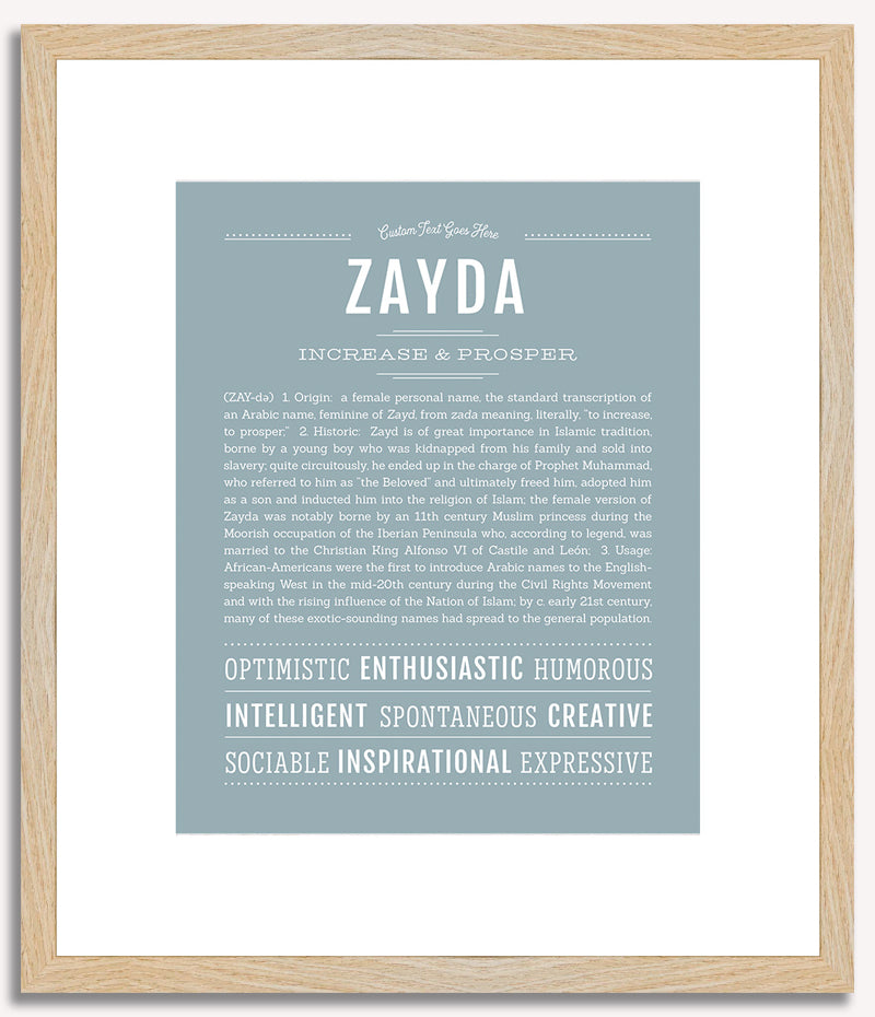 Zayda | Name Art Print