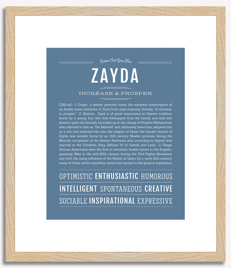 Zayda | Name Art Print