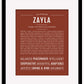 Zayla | Name Art Print