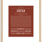 Zayla | Name Art Print
