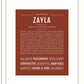 Zayla | Name Art Print