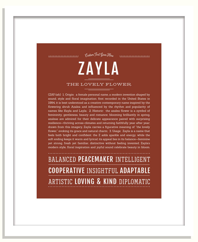 Zayla | Name Art Print