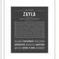 Zayla | Name Art Print