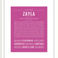 Zayla | Name Art Print