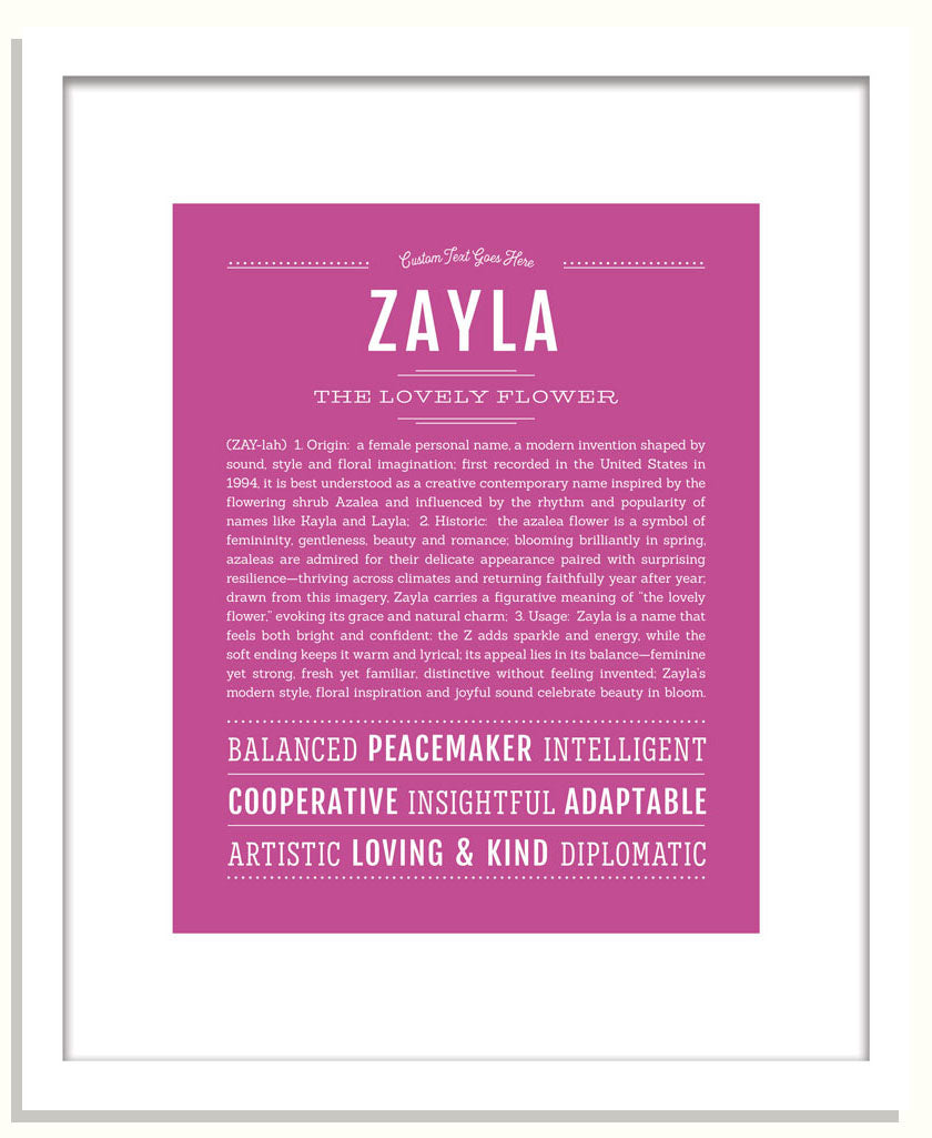 Zayla | Name Art Print