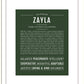 Zayla | Name Art Print
