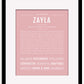 Zayla | Name Art Print