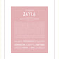 Zayla | Name Art Print