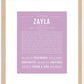 Zayla | Name Art Print